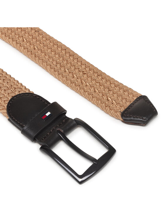 Tommy Hilfiger Cintura da uomo Tommy Hilfiger Denton Elastic 3.5 AM0AM07316 Marrone