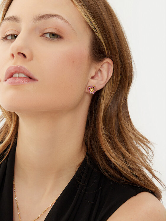 Guess Naušnice Guess JUBE05 008JW Růžová