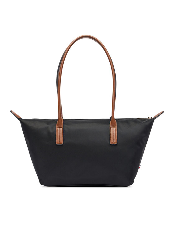 Tommy Hilfiger Táska Tommy Hilfiger Popette East West Tote AW0AW19211 Fekete