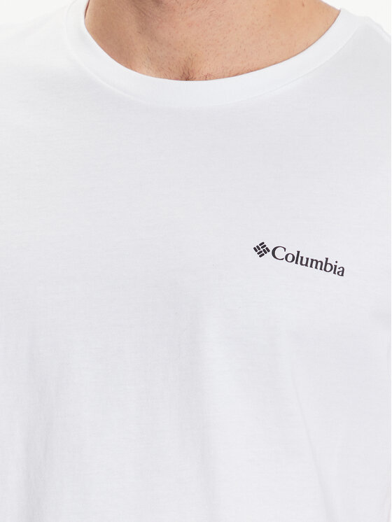 Columbia Columbia Majica Basic Logo 1680053 Bela Regular Fit