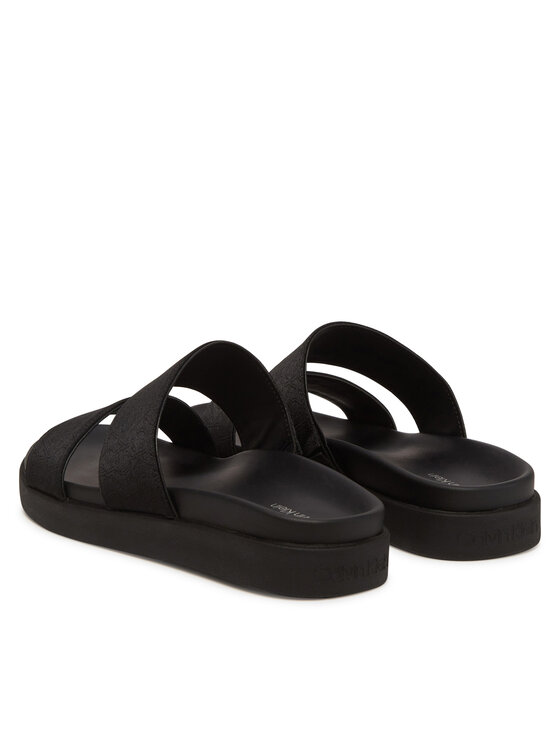 Calvin Klein Šlepetės Calvin Klein Flat Slide Jacq HW0HW02487 Juoda