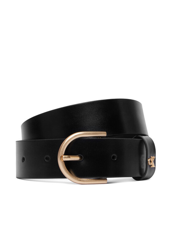 Calvin Klein Pásek Calvin Klein Rounded Buckle Ck Loop 35Mm LV04F7145G Černá
