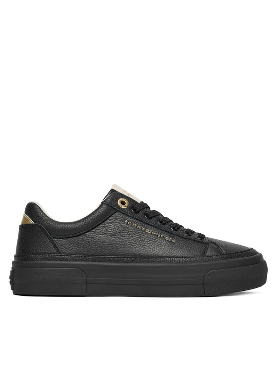 Tommy Hilfiger Sneakers Tommy Hilfiger Th Platform Sneaker Tumbled Ltr FW0FW09018 Negru