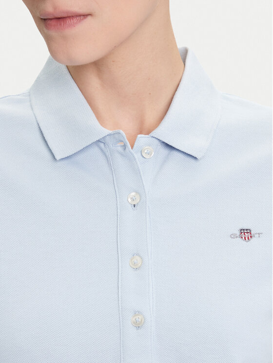 Gant Gant Polo majica Sheild 4200870 Svetlo modra Slim Fit