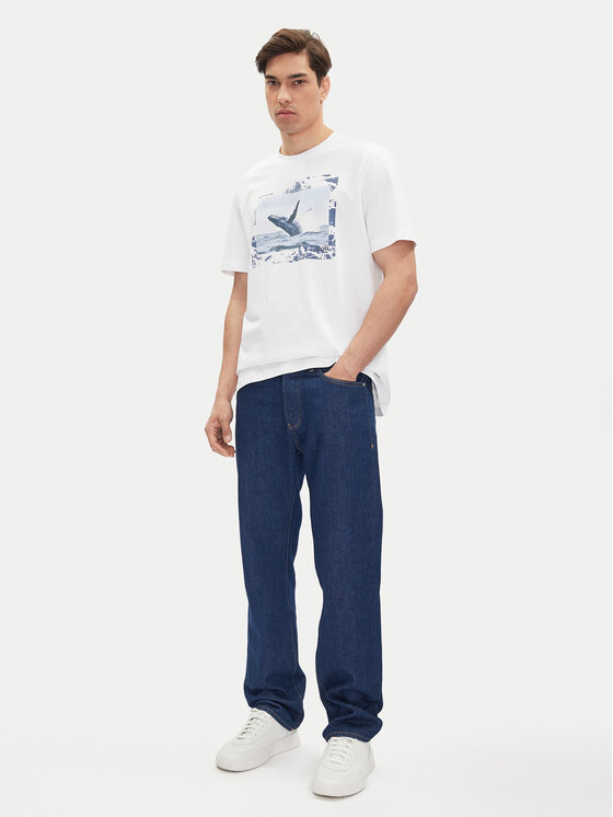 BOSS BOSS T-shirt Te_Dunetrace 50539187 Bijela Regular Fit