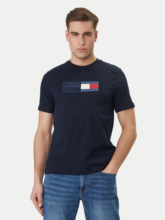 Tommy Hilfiger Tommy Hilfiger Camiseta Brand Love Box MW0MW42366 Azul marino Regular Fit
