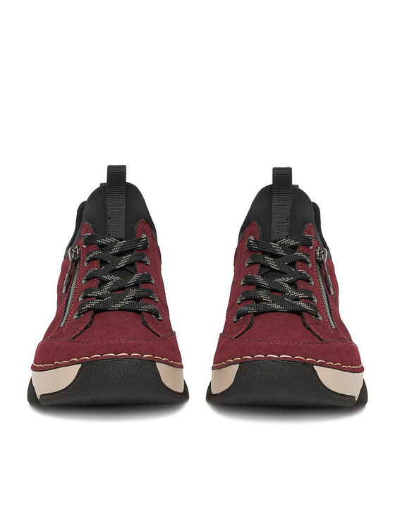 Rieker Sneakersy Rieker 45973-36 Bordó