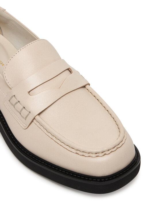 Tommy Hilfiger Loaferek Tommy Hilfiger Elettra Penny Leather FW0FW09360 Ekru