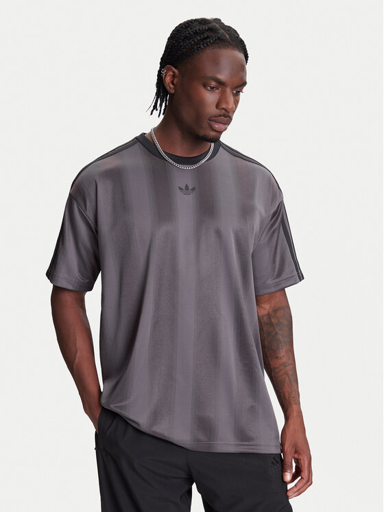 adidas adidas Футболка adicolor Jacquard JW5880 Сірий Loose Fit