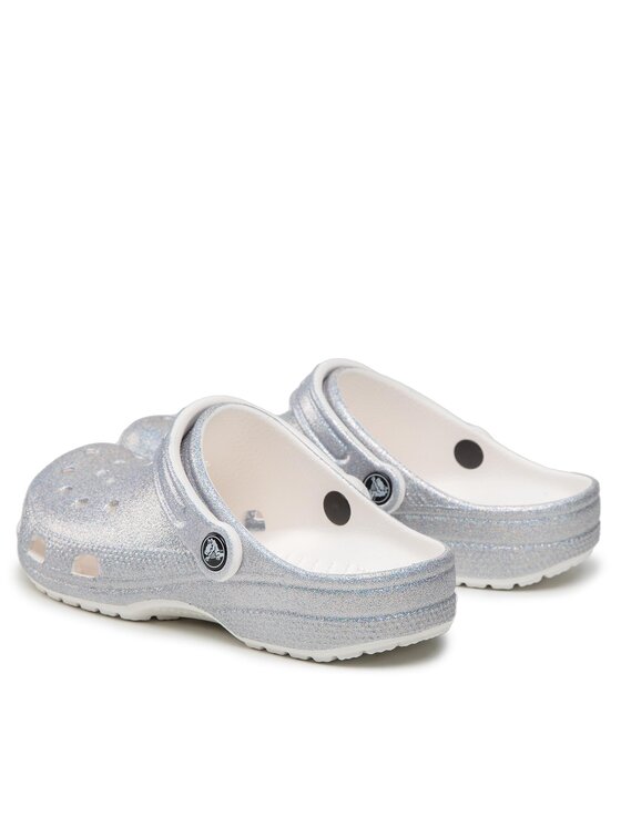 Şlapi Crocs Classic Glitter II Clog 207551 Argintiu | Epantofi.ro