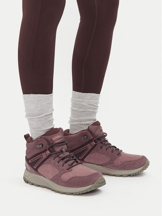 Merrell Outdoorová obuv Merrell Wildwood Mid Ltr Wp J068104 Bordová