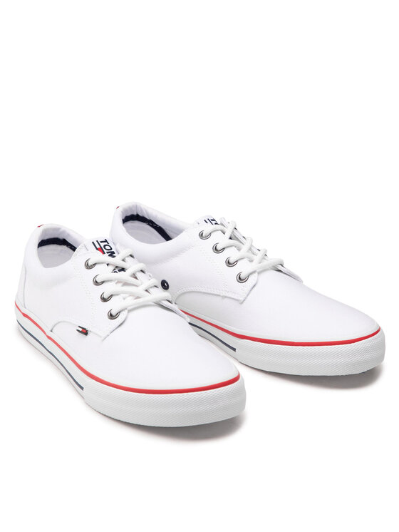 Tommy Jeans Teniszcipő Tommy Jeans Textile Sneaker EM0EM00001 Fehér