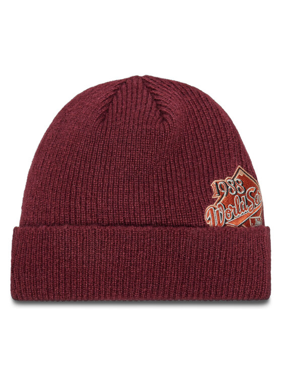 New Era Шапкa New Era LA Dodgers World Series Patch Cuff Knit Beanie 60580732 Червоний