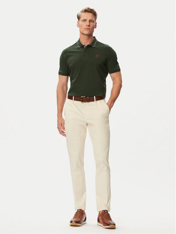 Beverly Hills Polo Club Beverly Hills Polo Club Поло P-SS26M-P450111 Темно-зелений Regular Fit