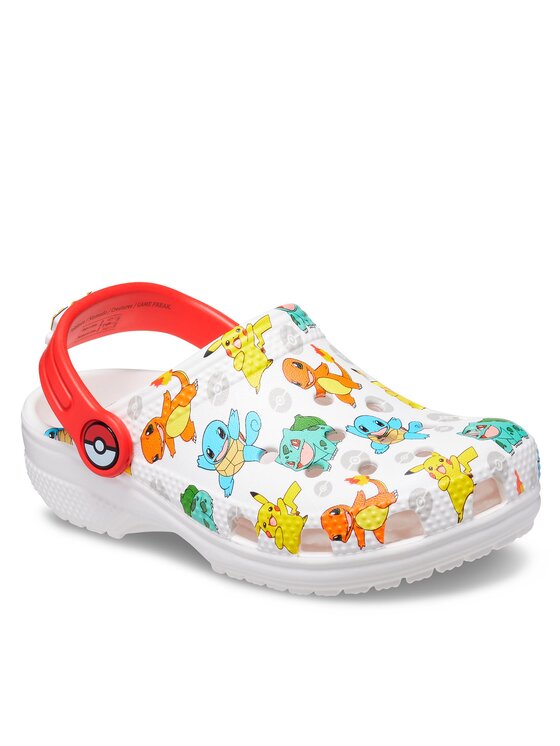 Crocs Natikači Crocs Classic Pokemon Clog Kids 207739 Bela