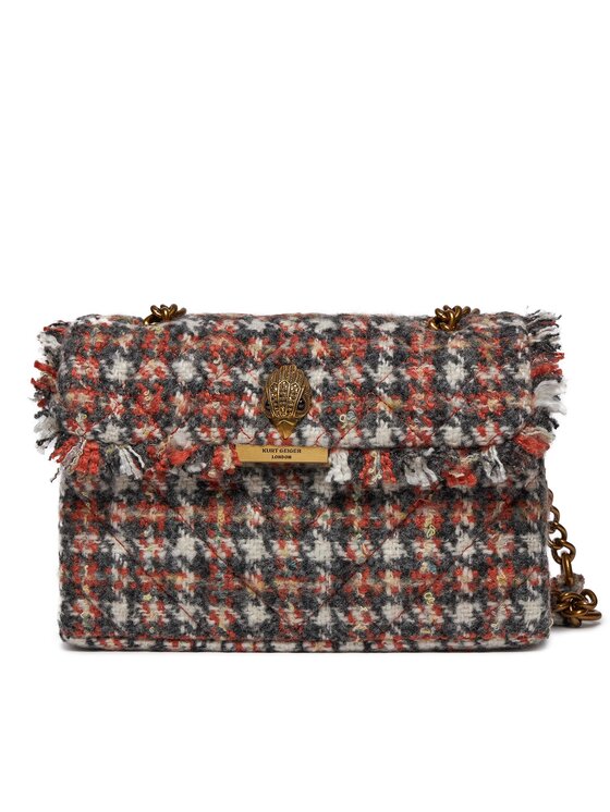 Kurt Geiger Torebka Kurt Geiger 690-Tweed Kensington Bag 3614536609 Brązowy