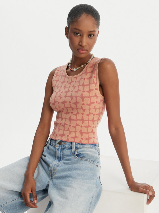 RVCA RVCA Top Shiver 23B071504 Rosa Slim Fit