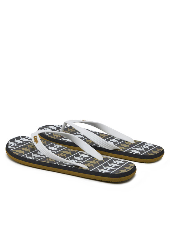 Kappa Žabky Kappa 371D2UW White - Black - Green Military Barevná