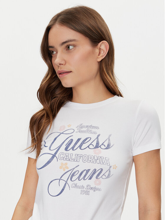 Guess Jeans Guess Jeans Футболка W5GI24 J1314 Білий Regular Fit