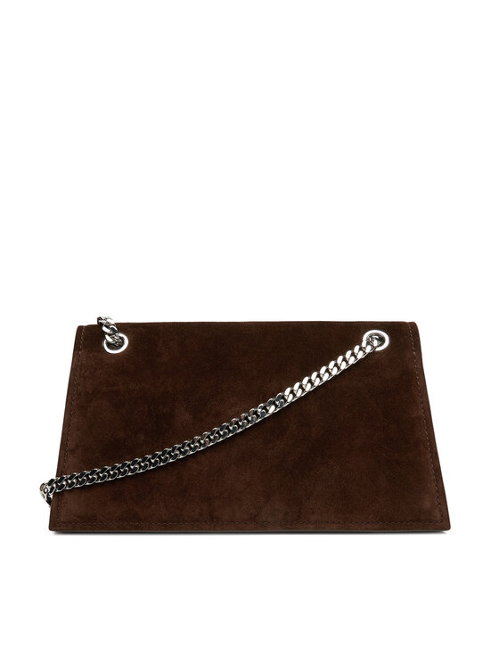 Tory Burch Сумка Tory Burch Kira Turnlock Suede Shouldr Bag 169176 Коричневий