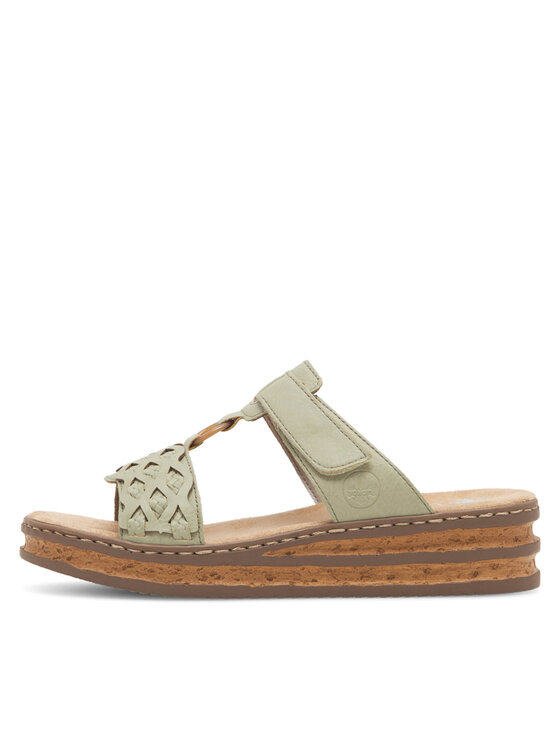 Rieker Natikači Rieker 629K9-52 Zelena