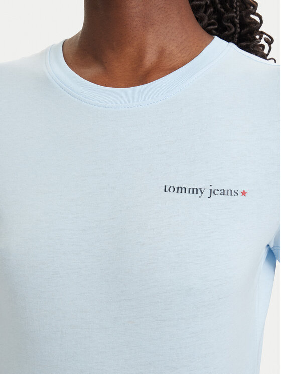 Tommy Jeans Tommy Jeans Camiseta Ess Logo DW0DW23479 Azul claro Slim Fit