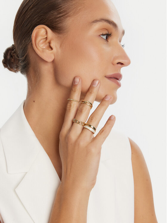 Pieces Set obročev Pieces 17146764 Zlata
