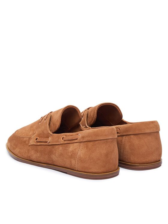 Calvin Klein Κλειστά παπούτσια Calvin Klein Ess Boatshoe Suede HW0HW03290 Καφέ