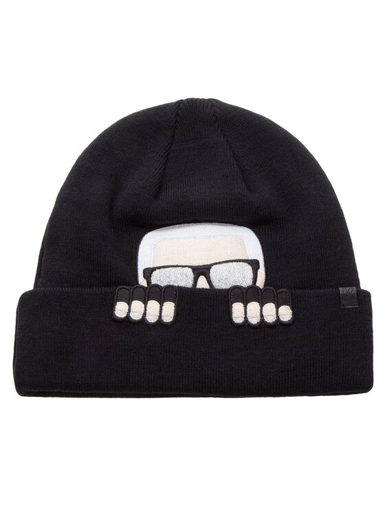 KARL LAGERFELD Cepure KARL LAGERFELD K/Ikonik Beanie 86KW3407 Melns