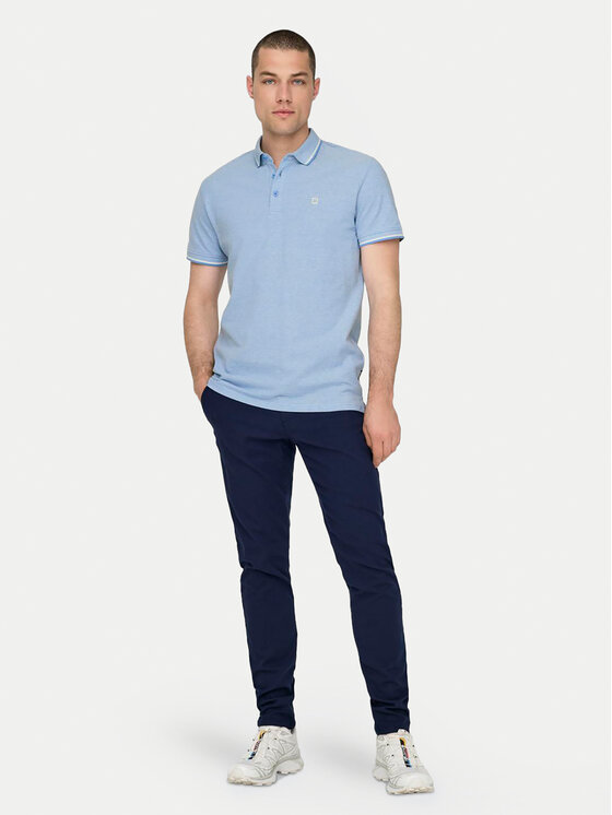 Only & Sons Only & Sons Polo marškinėliai Fletcher 22024827 Žydra Regular Fit