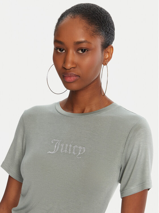 Juicy Couture Juicy Couture Camiseta Sheer JCWCT225301 Verde Slim Fit
