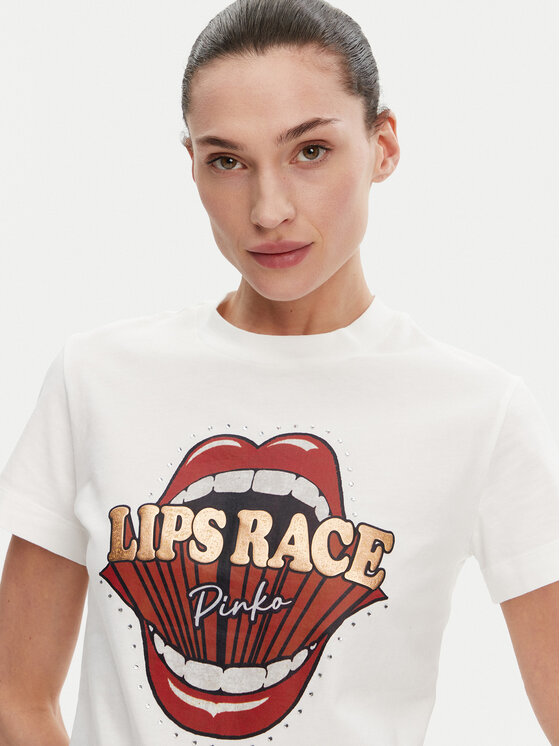 PINKO PINKO Marškinėliai Trapani 105050 A2D8 Balta Regular Fit