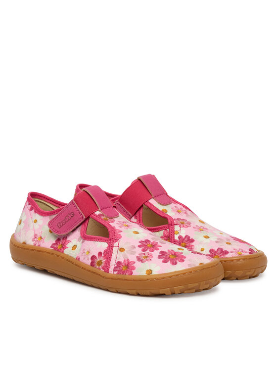 Froddo Тапочки Froddo Barefoot Canvas T-Bar G1700439-4 D Рожевий