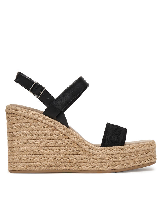 Calvin Klein Alpargatas Calvin Klein Wedge Espad 70 Webbing Lth HW0HW02901 Negro