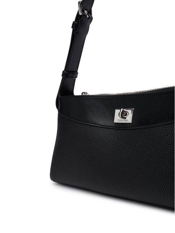 Calvin Klein Soma Calvin Klein Mix Media Shoulder Bag LV04F3886G Melns