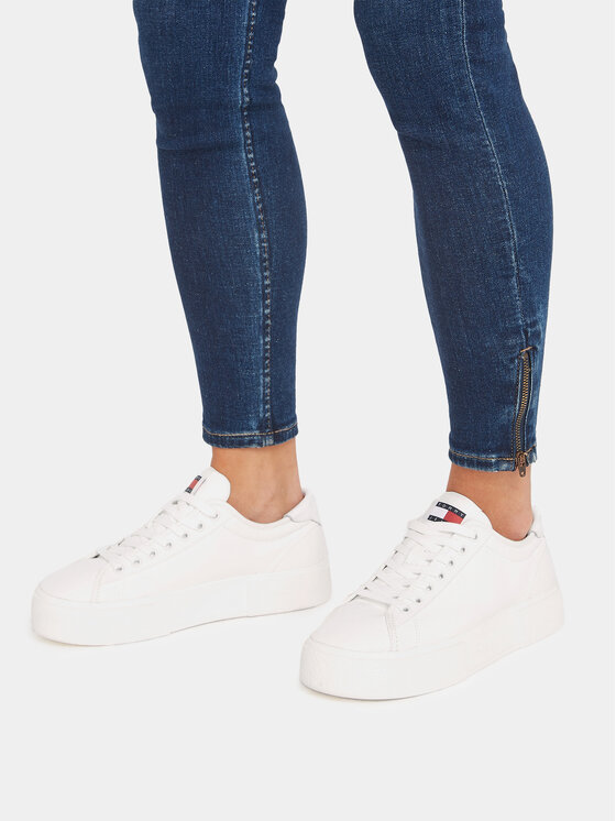 Tommy Jeans Tenisice Tommy Jeans Tjw Foxing Flatform Sneaker EN0EN02480 Bijela
