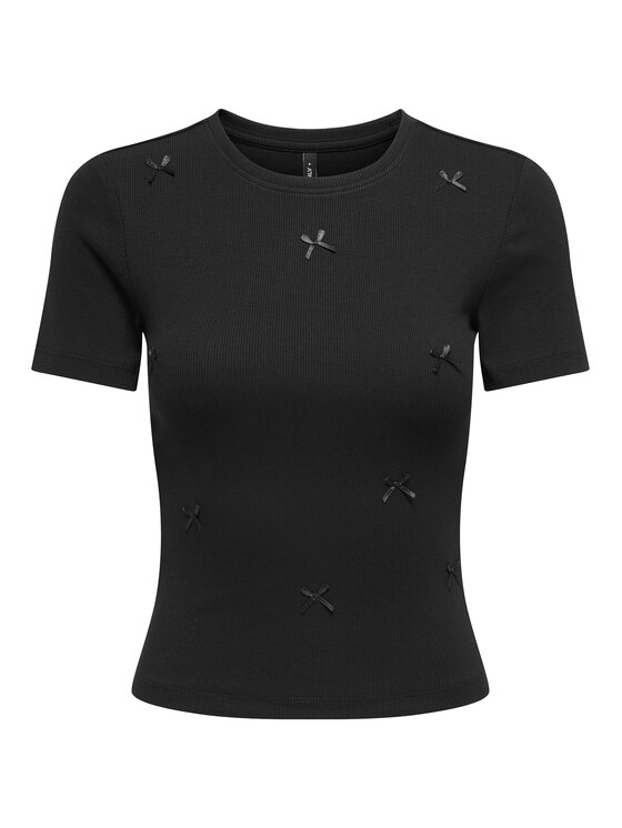 ONLY ONLY Camiseta Femke 15369336 Negro Slim Fit
