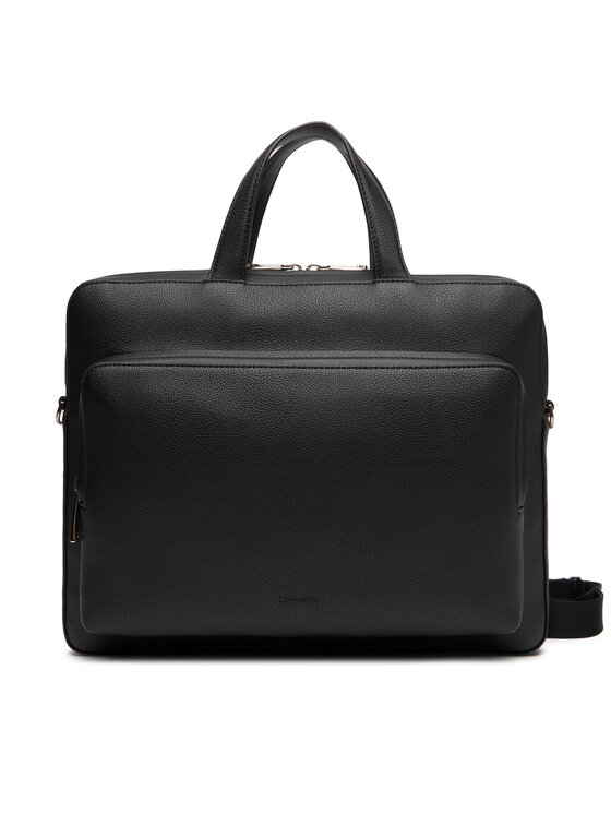 Calvin Klein Porta PC Calvin Klein Micro Pebble Slim Briefcase 36 LV04D3012G Nero