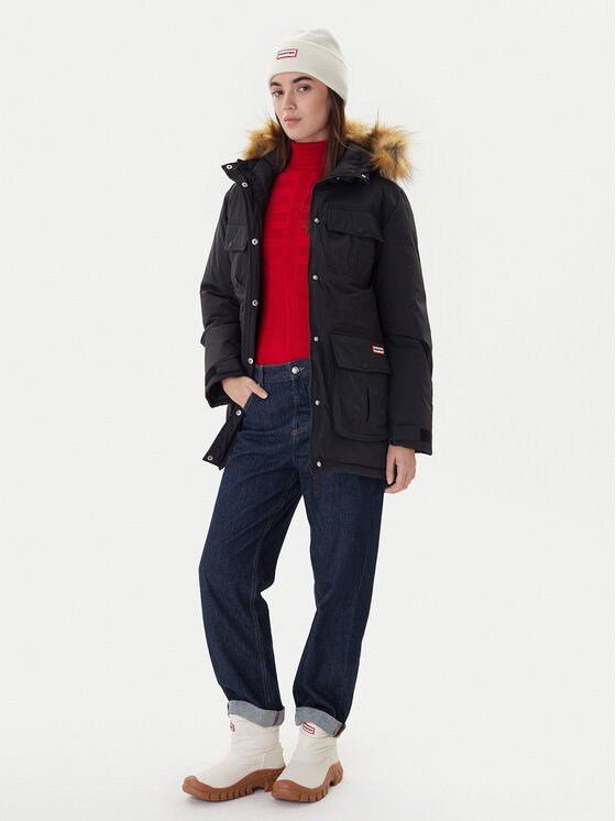 Hunter Hunter Куртка парка Glyder HARW0014252 Чорний Regular Fit