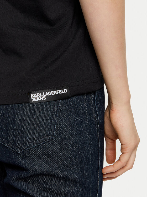 Karl Lagerfeld Jeans Karl Lagerfeld Jeans T-shirt A1W17031 Crna Regular Fit