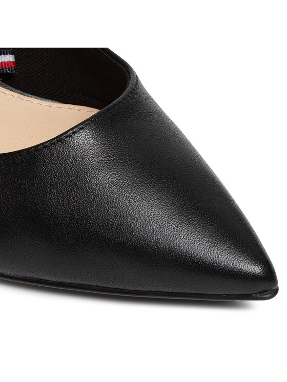 Tommy Hilfiger Décolleté Tommy Hilfiger Feminine Leather High Heel Pump FW0FW04870 Nero