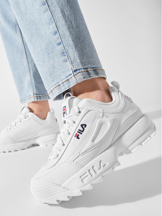 Fila Snīkeri Fila Disruptor Low Wmn 1010302.1FG Balts