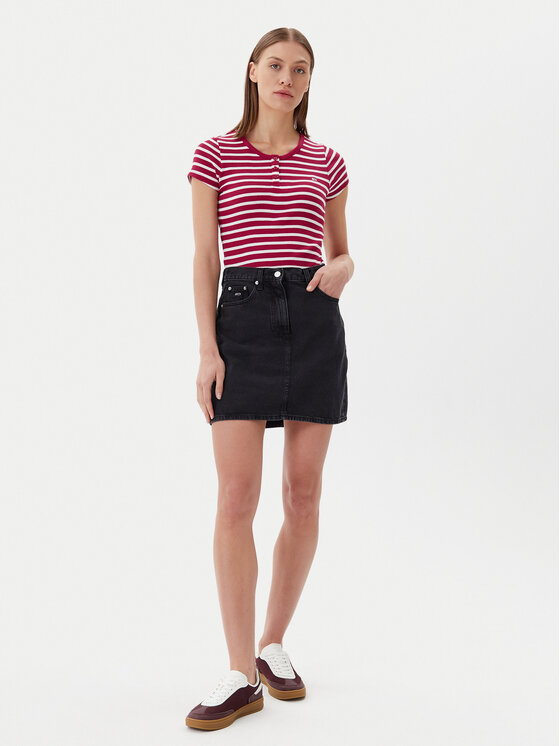 Tommy Jeans Tommy Jeans T-shirt DW0DW19502 Rosa Slim Fit