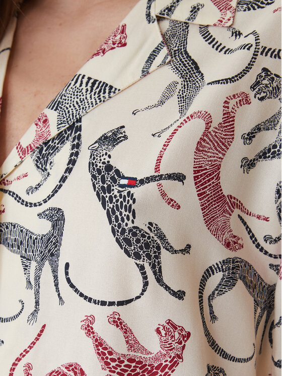 Tommy Hilfiger Tommy Hilfiger Pizsamaing UW0UW06243 Krém