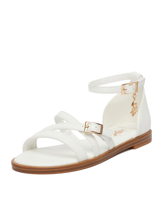U.S. Polo Assn. Босоніжки U.S. Polo Assn. EO-ANGE001K/6Y1 Білий