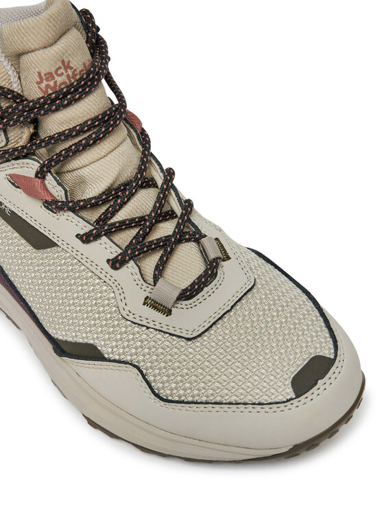 Jack Wolfskin Трекінгові черевики Jack Wolfskin Dromoventure Texapore Mid W 4059651 Бежевий