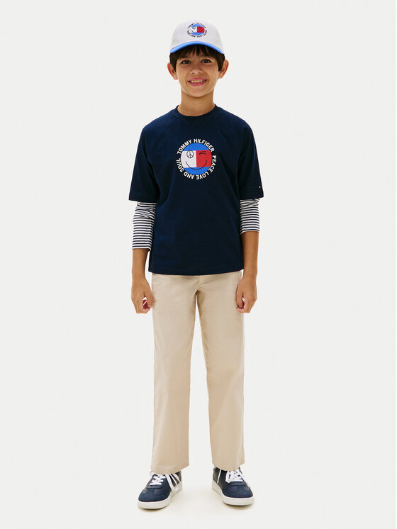 Tommy Hilfiger Tommy Hilfiger Camiseta Smiley Flag KB0KB10269 Azul marino Regular Fit