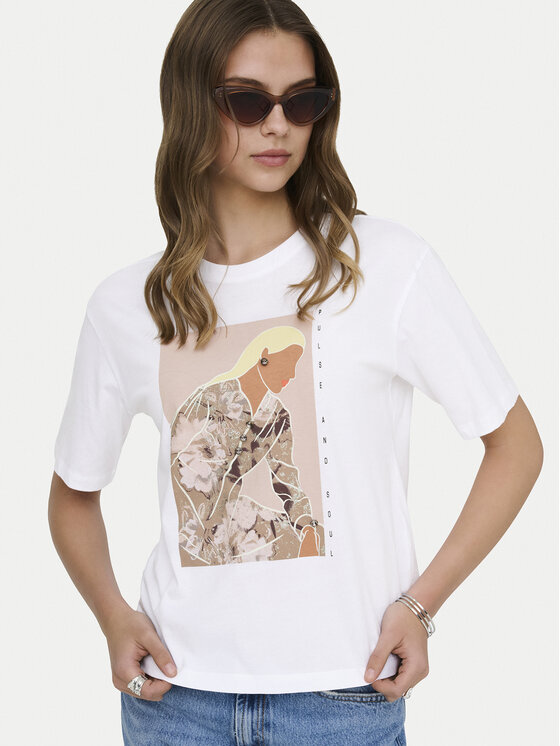 ONLY ONLY Camiseta Susan 15372179 Blanco Regular Fit