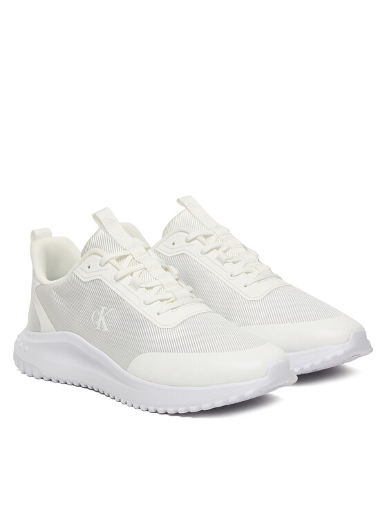 Calvin Klein Αθλητικά Calvin Klein Eva Runner Lace Up Mat Mix YM0YM01442 Λευκό