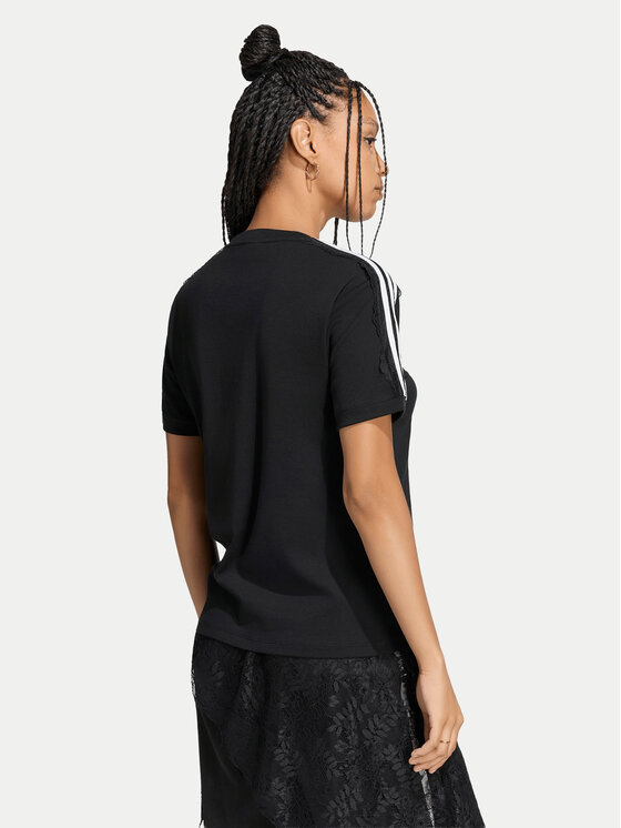 adidas adidas Camiseta Lace 3 Stripes LG4263 Negro Regular Fit